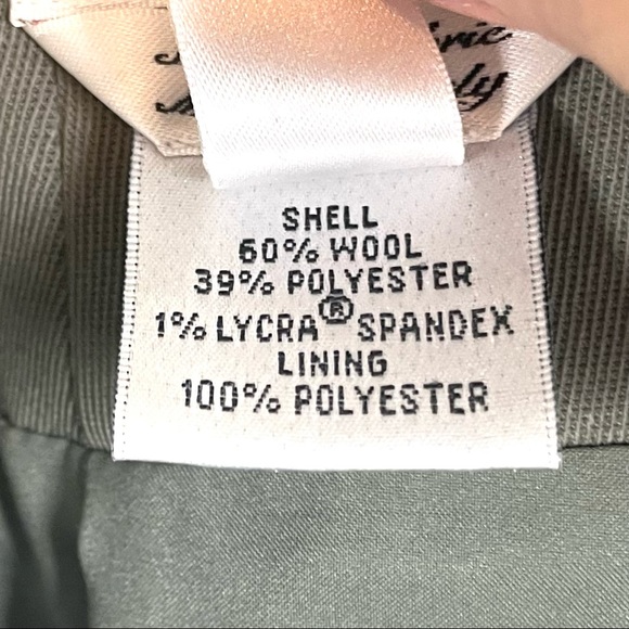 TALBOTS Petites Women's Olive Gray 60% Wool Blend Pencil Skirt 8 1345 - Picture 5 of 5